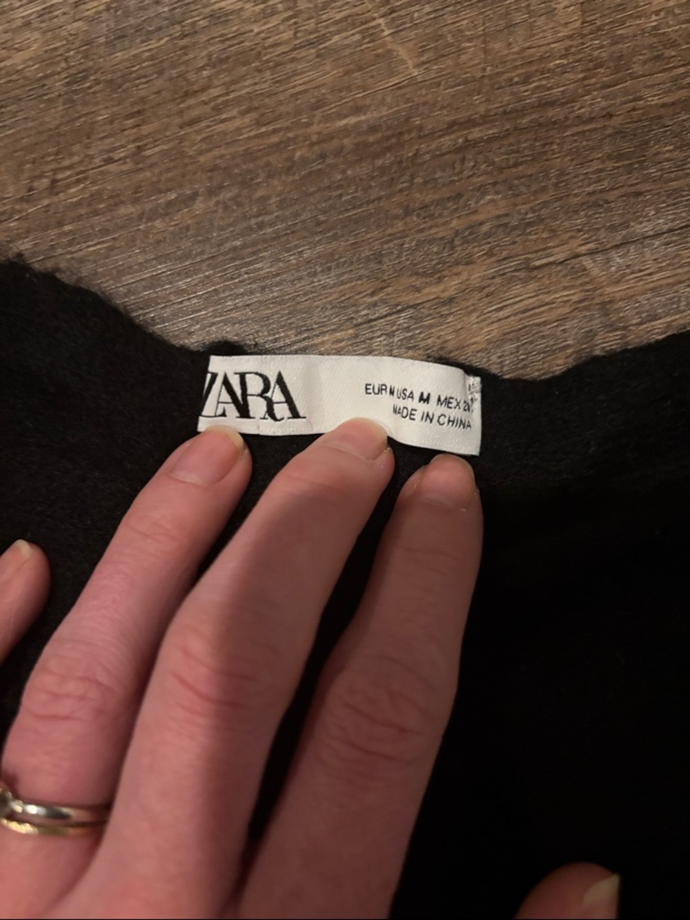 Zara Black Asymmetrical Poncho Sweater - Picture 2 of 2